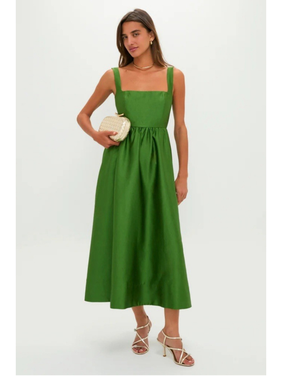 Tuckernuck Dresses & Skirts - New Tuckernuck Green Dupioni Esme Midi Dress XS Formal Wedding Guest Elegance